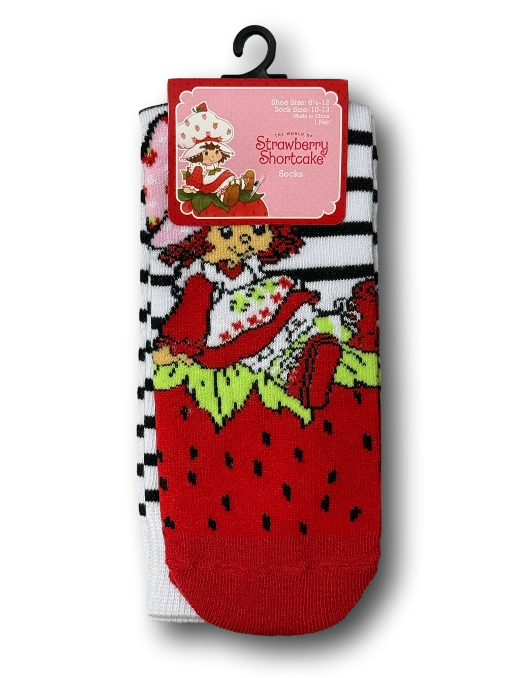 3/$20 Strawberry Shortcake Funny Novelty Crew Socks - NWT